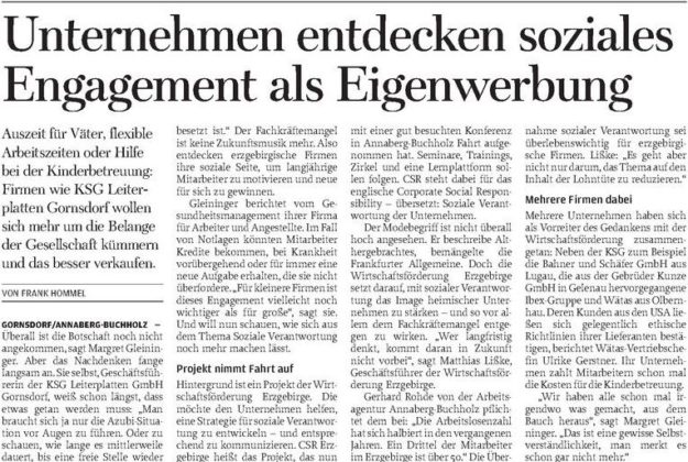 Artikelfoto soziales Engagement von Unternehmen